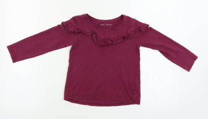 Nutmeg  Girls Purple   Basic T-Shirt Size 5-6 Years
