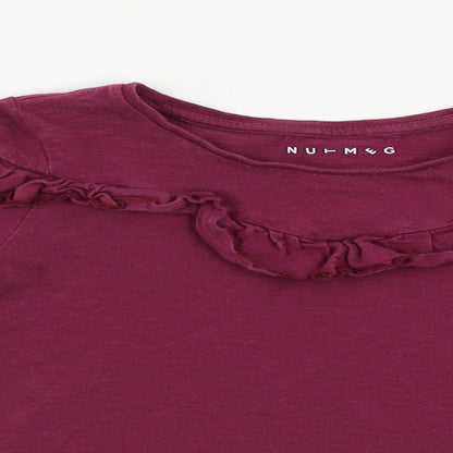 Nutmeg  Girls Purple   Basic T-Shirt Size 5-6 Years