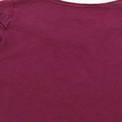 Nutmeg  Girls Purple   Basic T-Shirt Size 5-6 Years