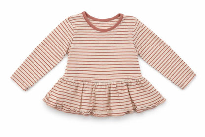 George  Girls Pink Striped  Basic T-Shirt Size 2 Years