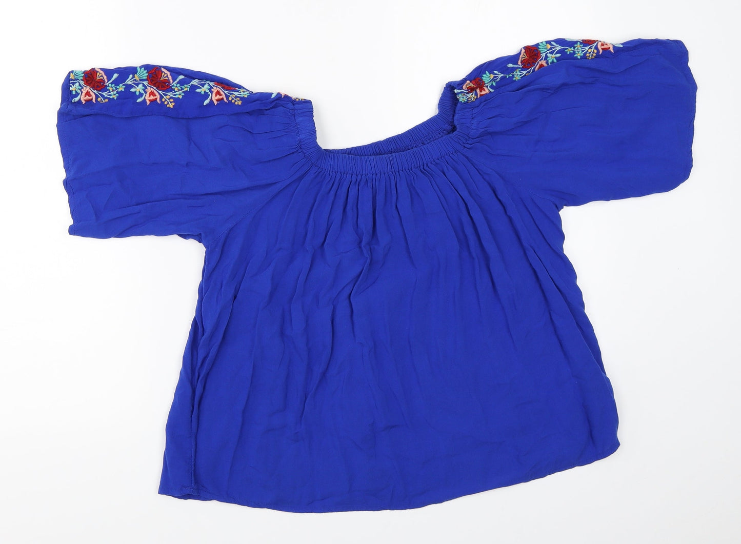 Womens UK Size 10 Atmosphere Blue Basic Blouse