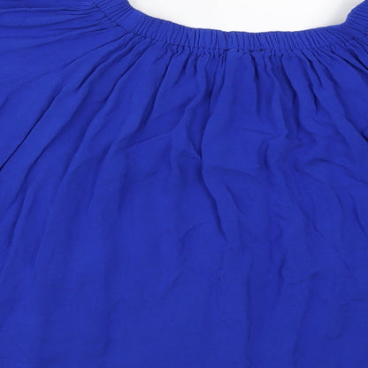Womens UK Size 10 Atmosphere Blue Basic Blouse
