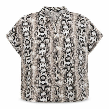 Womens UK Size 38 H&M Grey Basic Button-Up