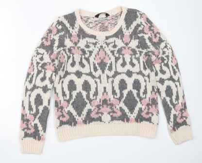 Dorothy Perkins Womens Beige   Pullover Jumper Size 10