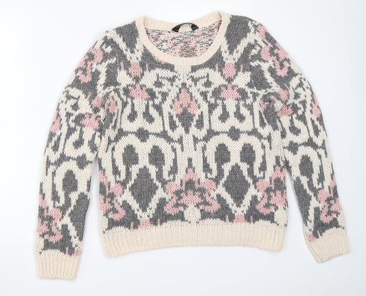 Dorothy Perkins Womens Beige   Pullover Jumper Size 10