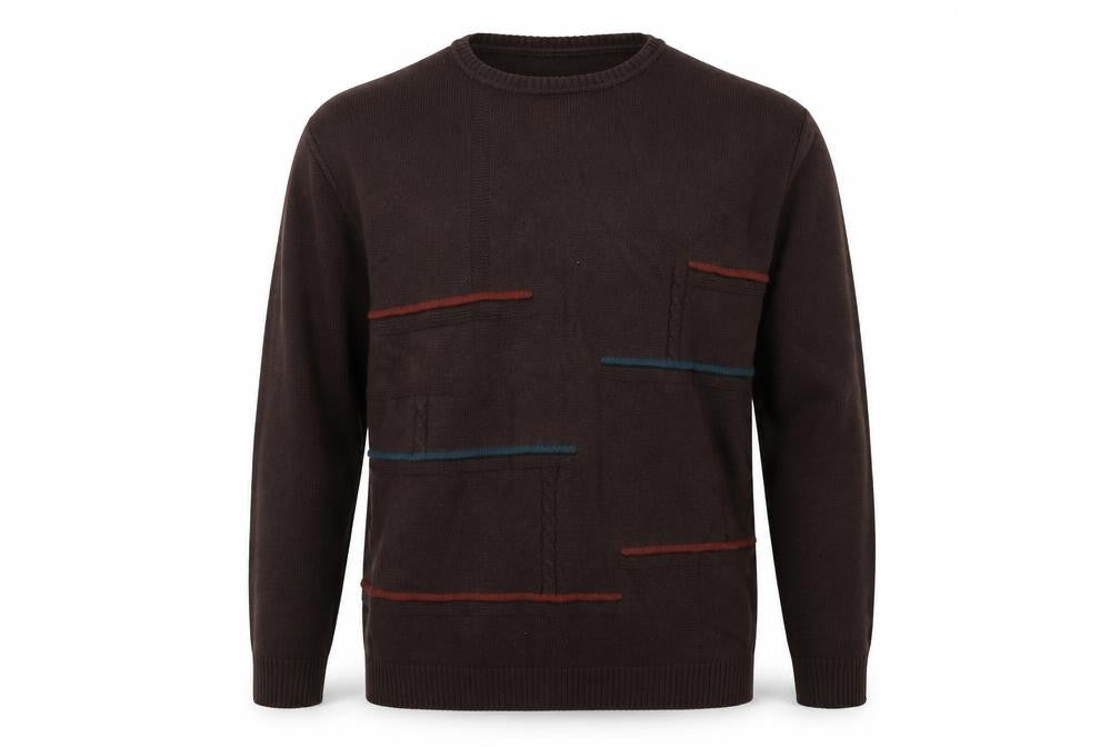 Mens UK Size M Preworn Brown Pullover Jumper