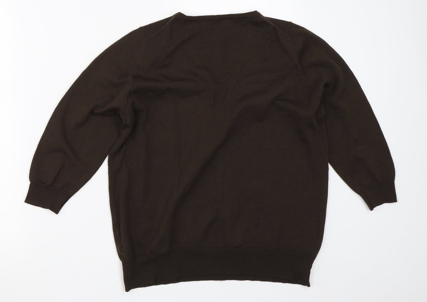 Womens UK Size M Preworn Brown Pullover Jumper