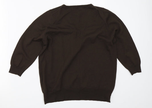 Womens UK Size M Preworn Brown Pullover Jumper