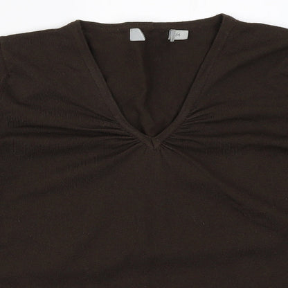 Womens UK Size M Preworn Brown Pullover Jumper