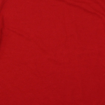 Womens UK Size L Preworn Red Pullover Jumper