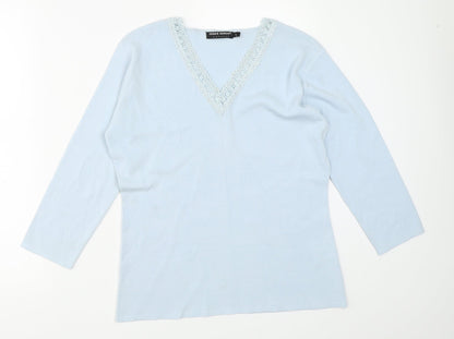 Womens UK Size L Debbie Morgan Blue Pullover Jumper
