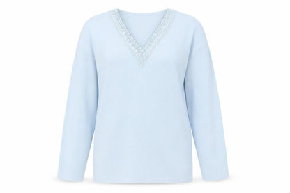 Womens UK Size L Debbie Morgan Blue Pullover Jumper