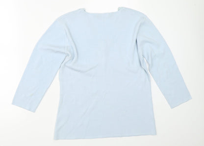 Womens UK Size L Debbie Morgan Blue Pullover Jumper