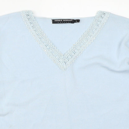 Womens UK Size L Debbie Morgan Blue Pullover Jumper