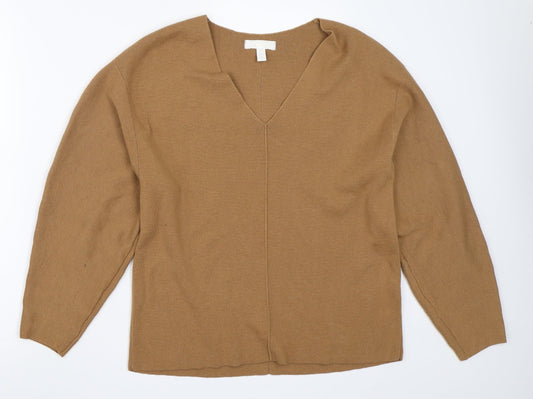 Womens UK Size S H&M Brown Pullover Jumper