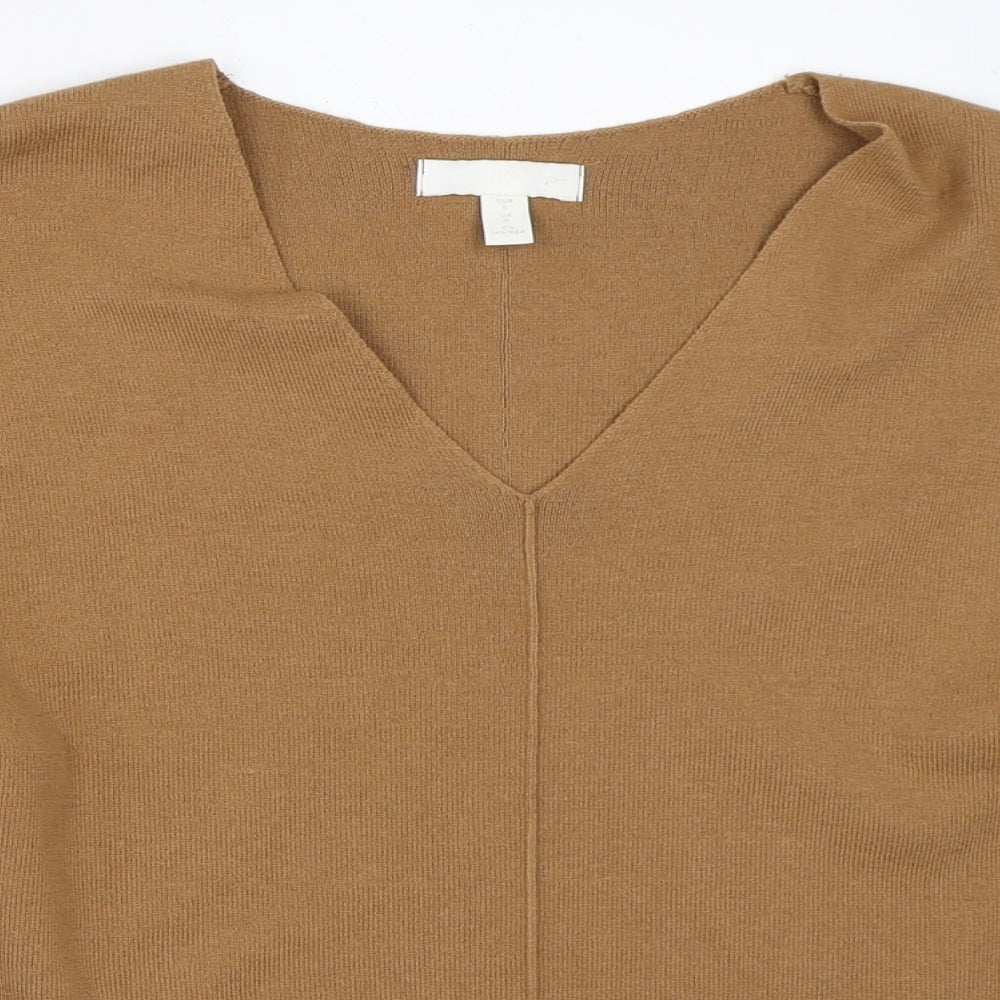 Womens UK Size S H&M Brown Pullover Jumper