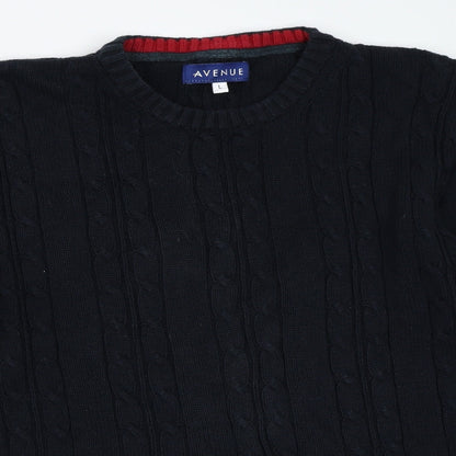 Avenue Mens Blue   Pullover Jumper Size L