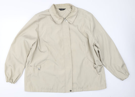 Classic Womens Beige   Overcoat Coat Size XL