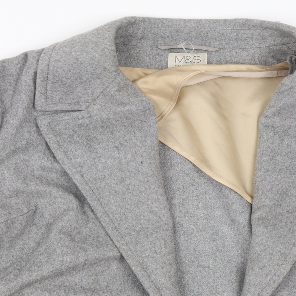 Womens UK Size 18 Marks and Spencer Grey Overcoat