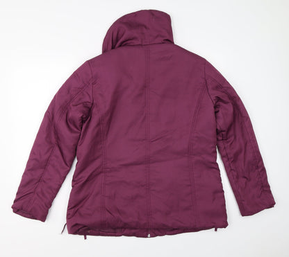 Klass Womens Purple   Overcoat Coat Size M