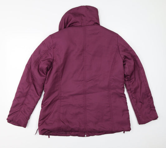 Klass Womens Purple   Overcoat Coat Size M