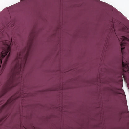 Klass Womens Purple   Overcoat Coat Size M