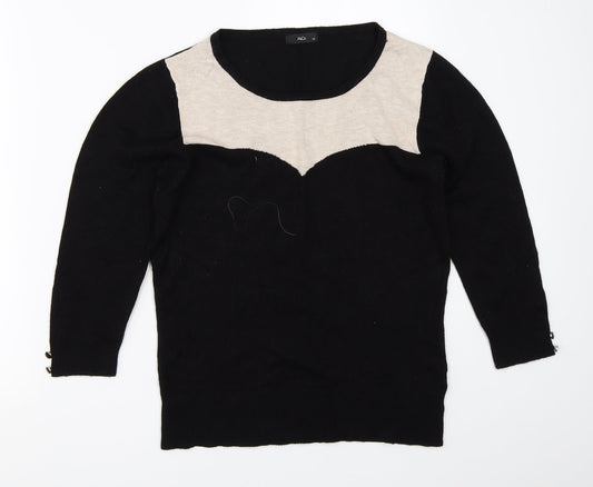 Womens UK Size 12 M&Co Black Pullover Jumper