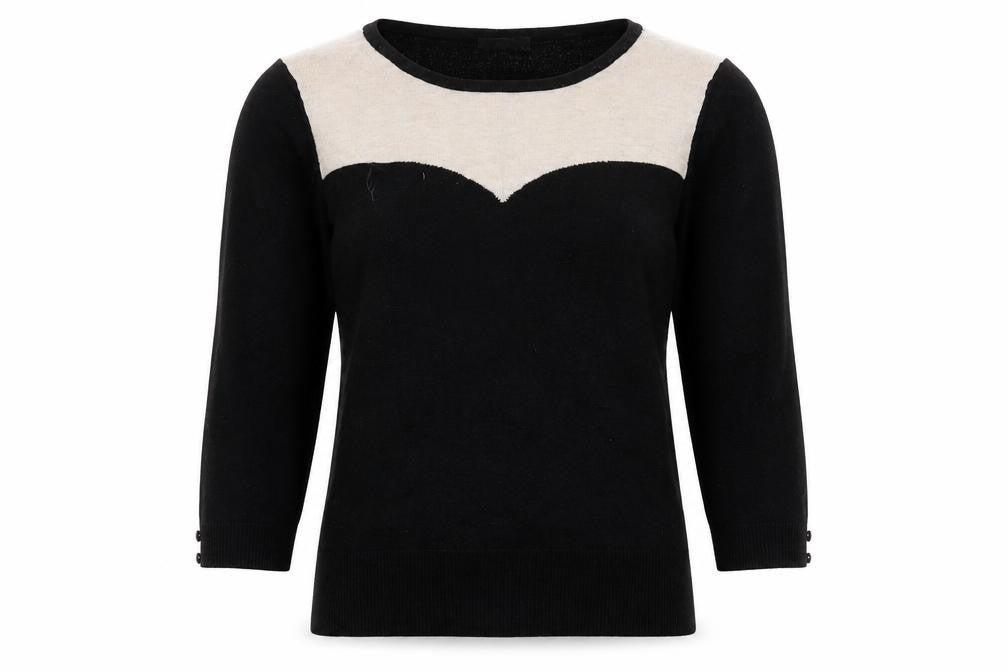 Womens UK Size 12 M&Co Black Pullover Jumper