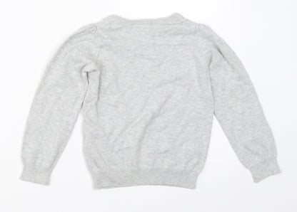 H&M Girls Grey   Pullover Jumper Size 5-6 Years