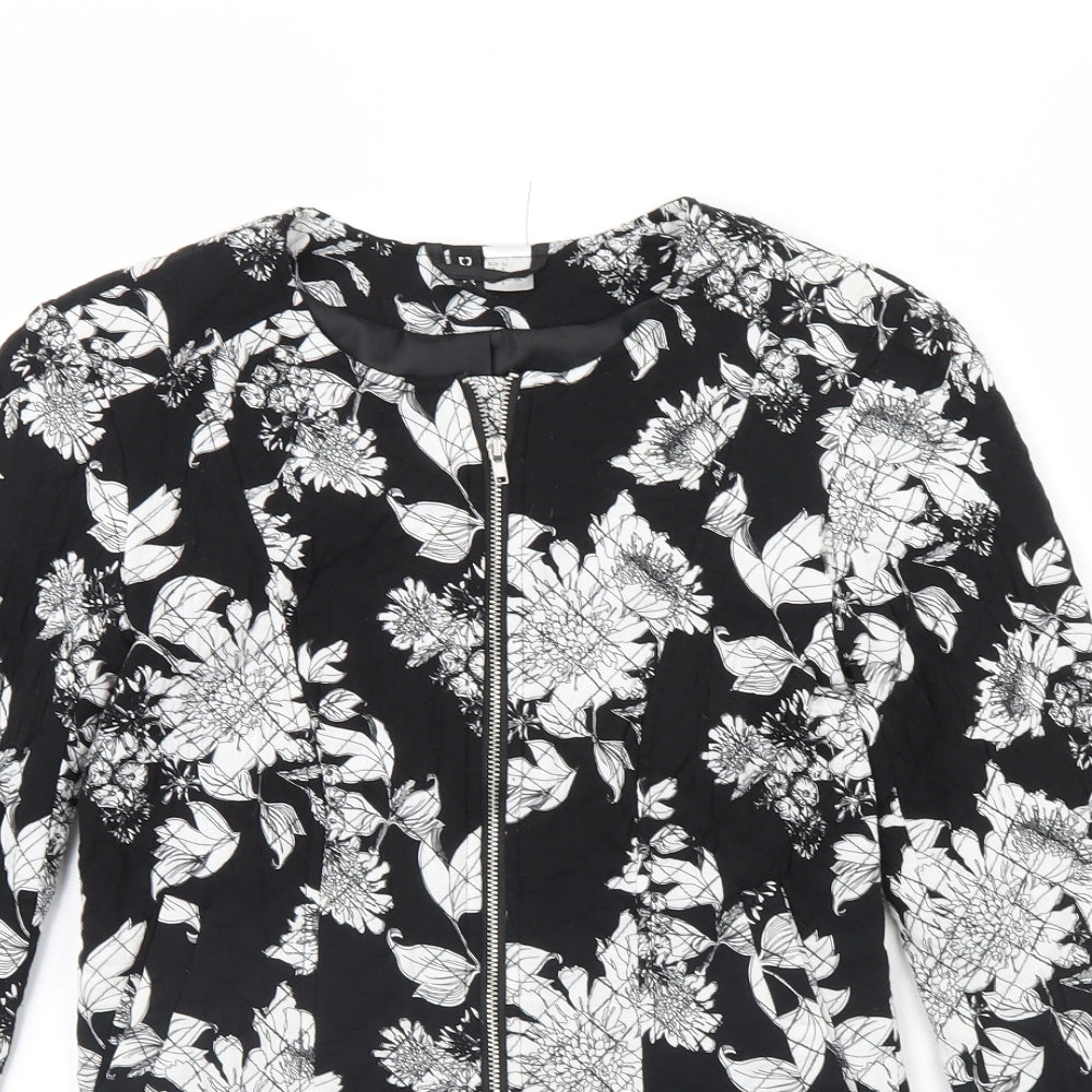 Divided Womens Black Floral  Jacket  Size 6