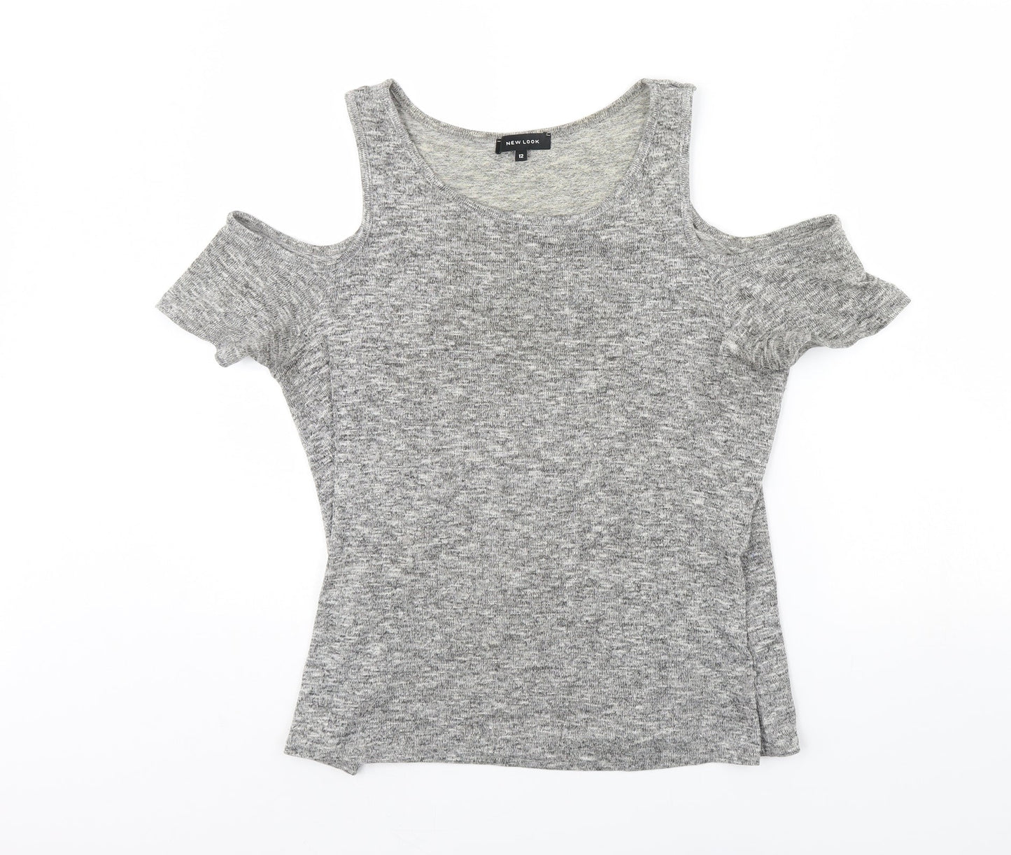 Womens UK Size 12 New Look Grey Basic Blouse