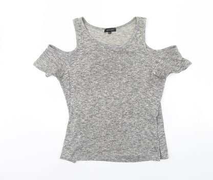 Womens UK Size 12 New Look Grey Basic Blouse