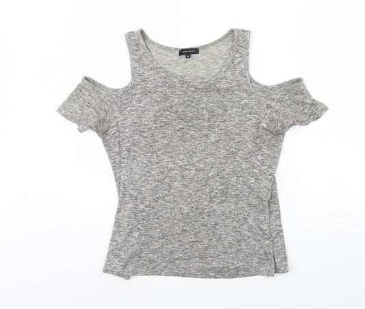 Womens UK Size 12 New Look Grey Basic Blouse
