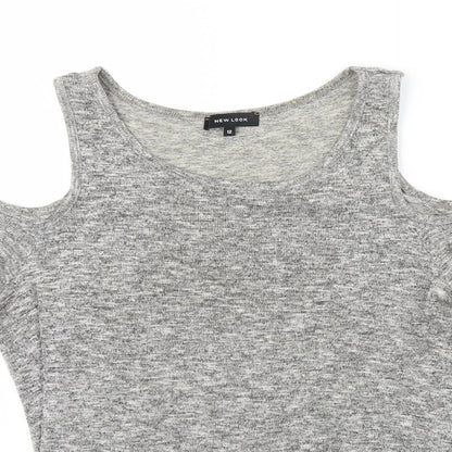 Womens UK Size 12 New Look Grey Basic Blouse