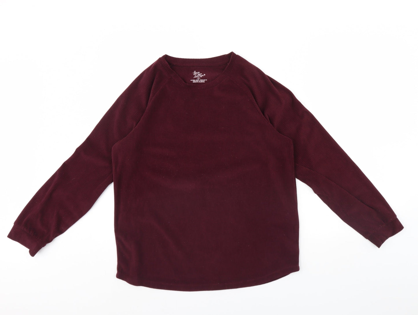 Womens UK Size S Love to lounge Red Pullover Jumper