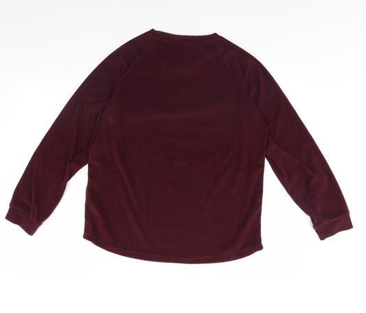 Womens UK Size S Love to lounge Red Pullover Jumper