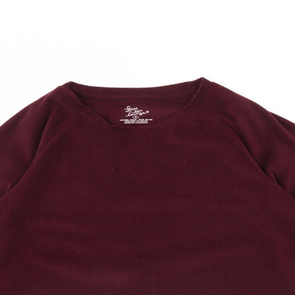 Womens UK Size S Love to lounge Red Pullover Jumper