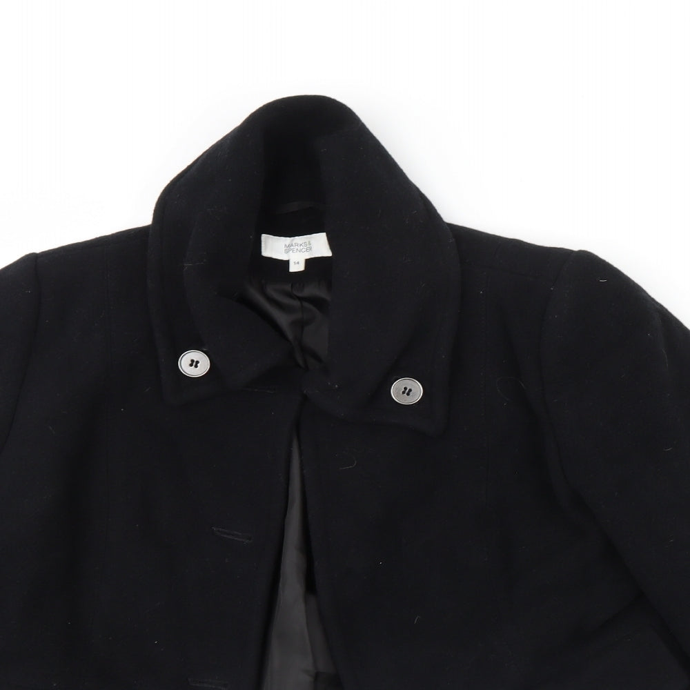 Womens UK Size 14 M&S Black Jacket