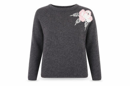 Womens UK Size 10 Damart Grey Pullover Jumper