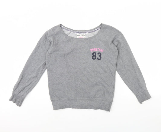 Womens UK Size 10 New Look Grey Pullover Jumper