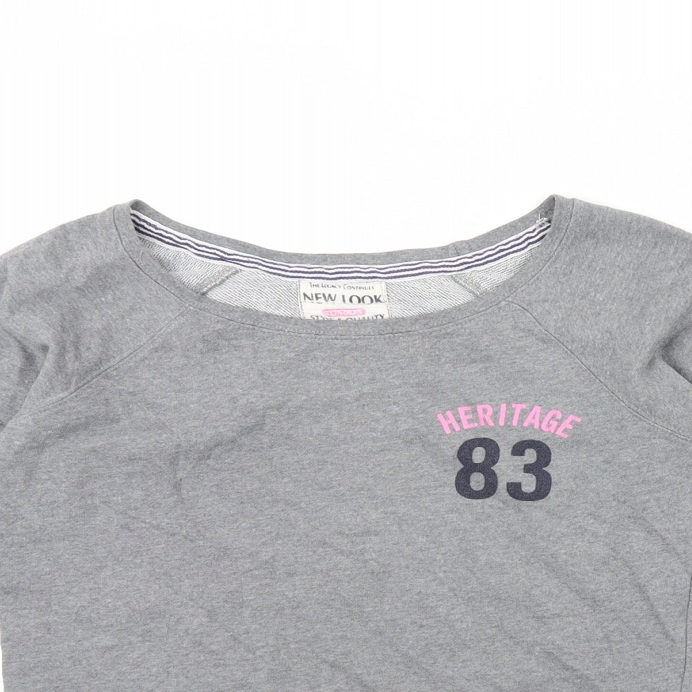 Womens UK Size 10 New Look Grey Pullover Jumper