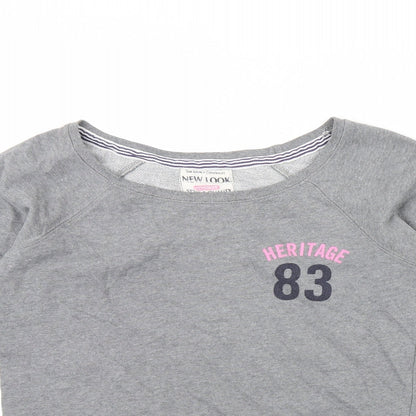 Womens UK Size 10 New Look Grey Pullover Jumper