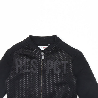 Minoti Girls Black   Jacket  Size 4 Years