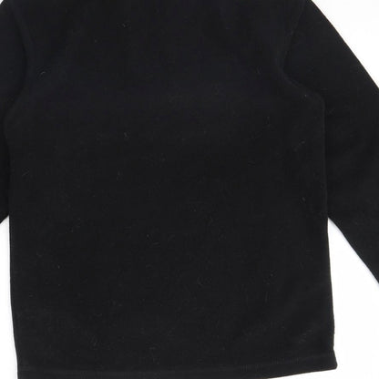 Campri Boys Black  Fleece Henley Jumper Size 13 Years