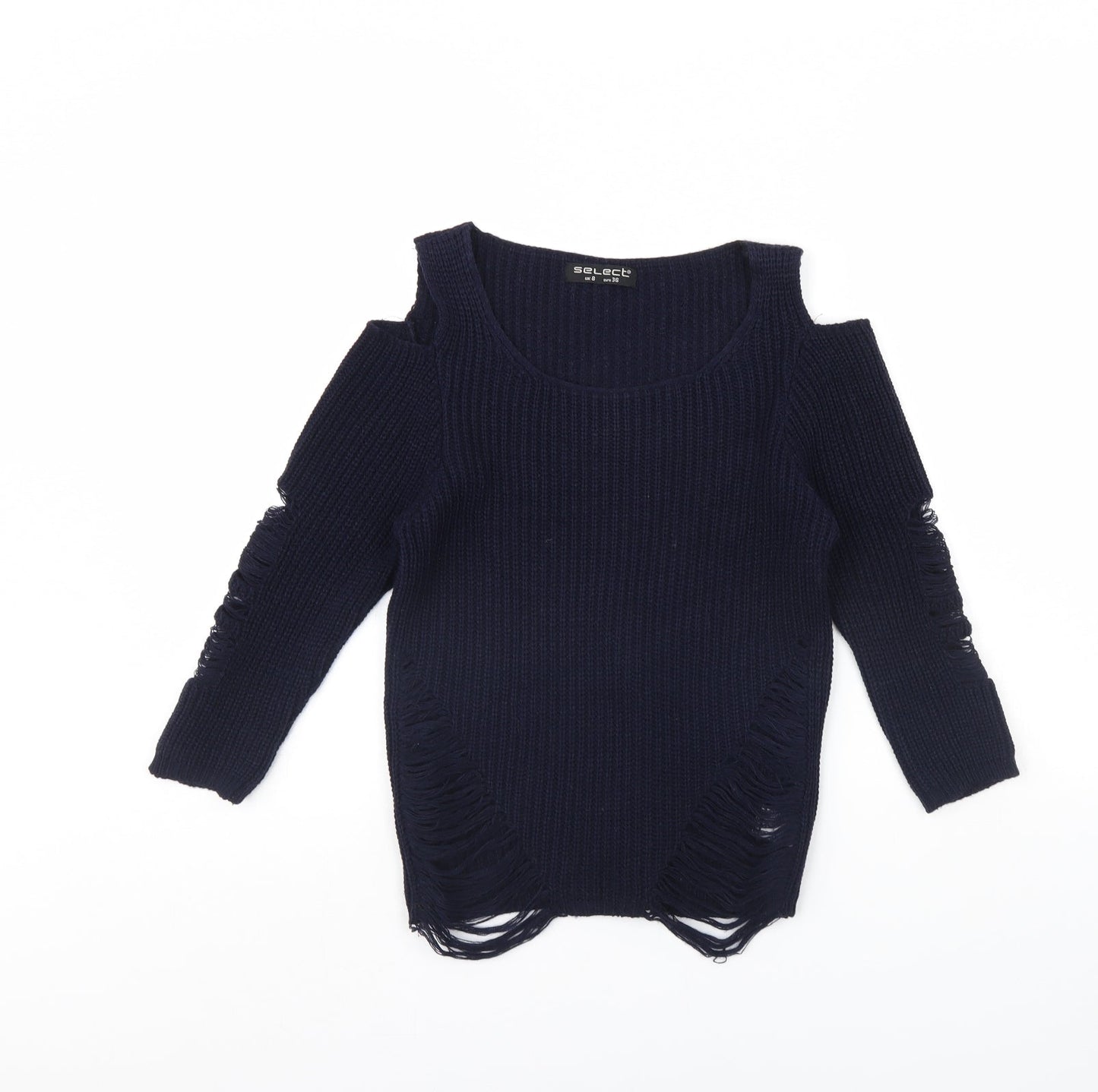 Womens UK Size 8 Select Blue Pullover Jumper