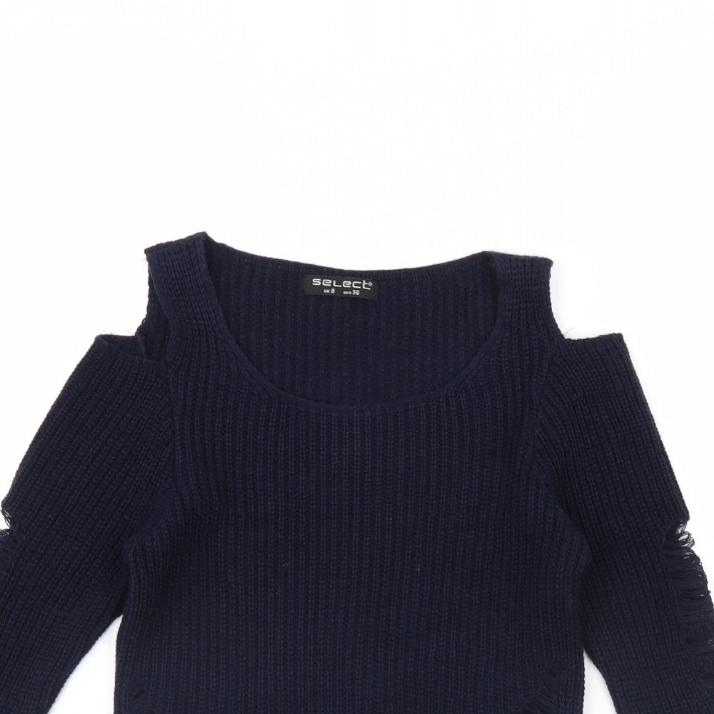 Womens UK Size 8 Select Blue Pullover Jumper