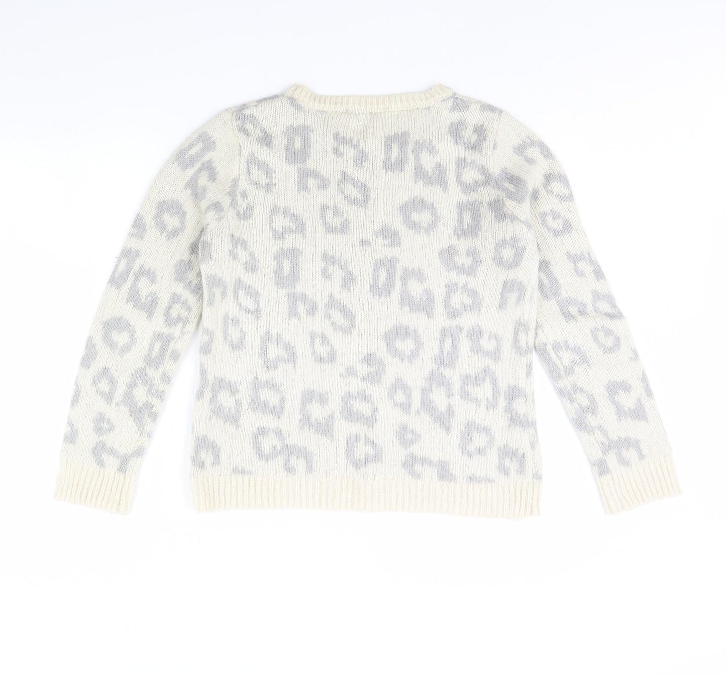 Dorothy Perkins Womens Ivory Animal Print  Pullover Jumper Size 10