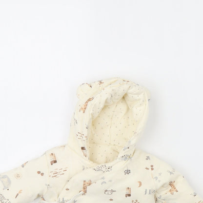 George Girls Ivory Animal Print  Jacket  Size 3-6 Months  - Animal
