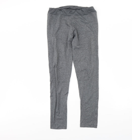 LA Gear Womens Grey   Compression Leggings Size 10 L29 in