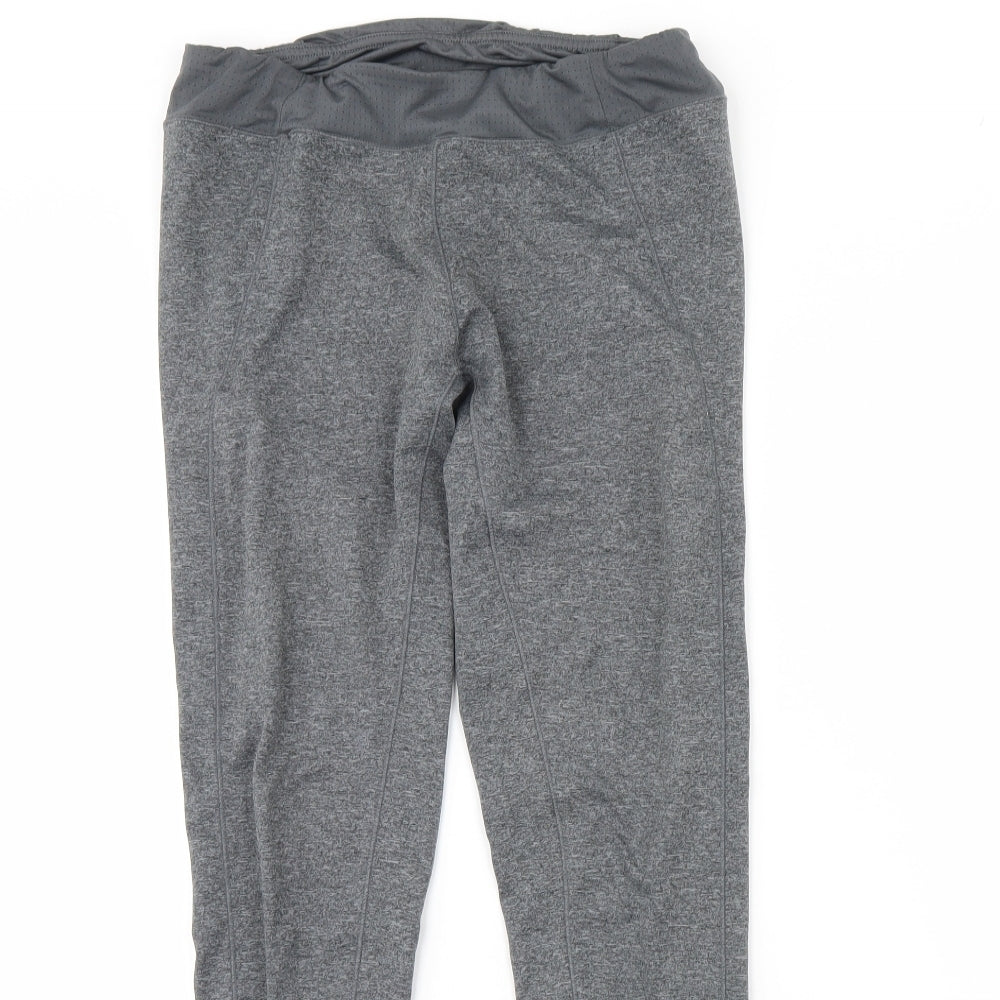 LA Gear Womens Grey   Compression Leggings Size 10 L29 in